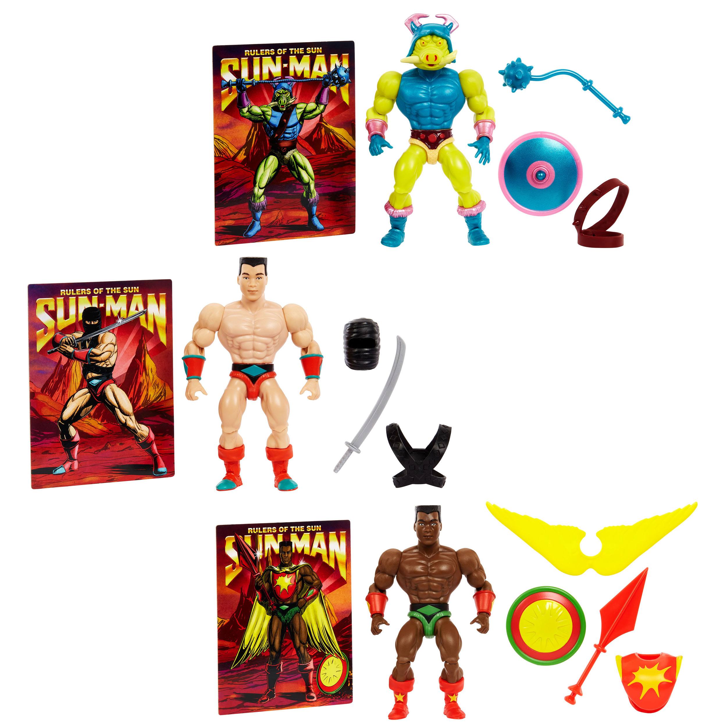 Masters of the Universe Origins Actionfiguren 3er-Pack 2022 Sun-Man and the Rulers of the Sun 14 cm