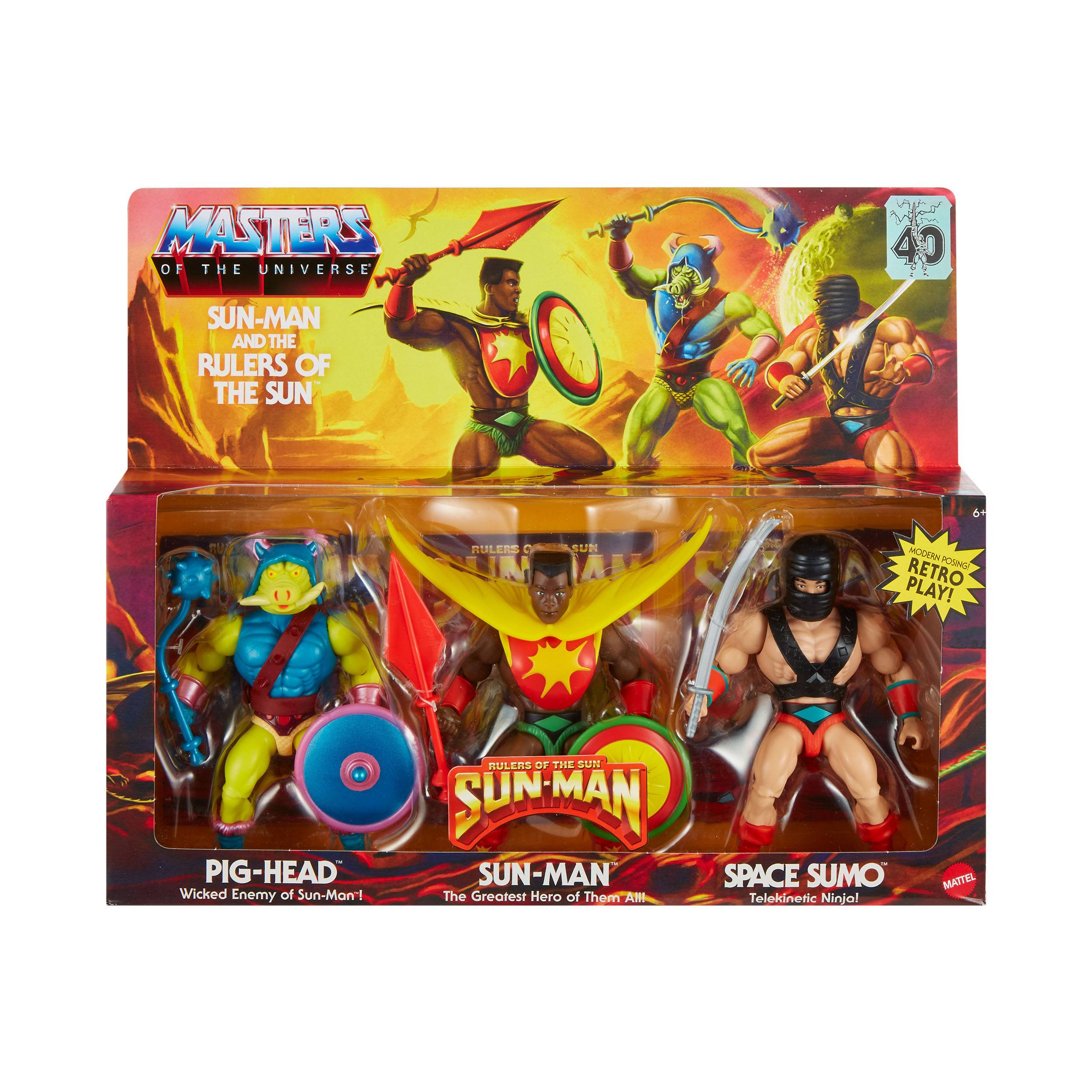 Masters of the Universe Origins Actionfiguren 3er-Pack 2022 Sun-Man and the Rulers of the Sun 14 cm