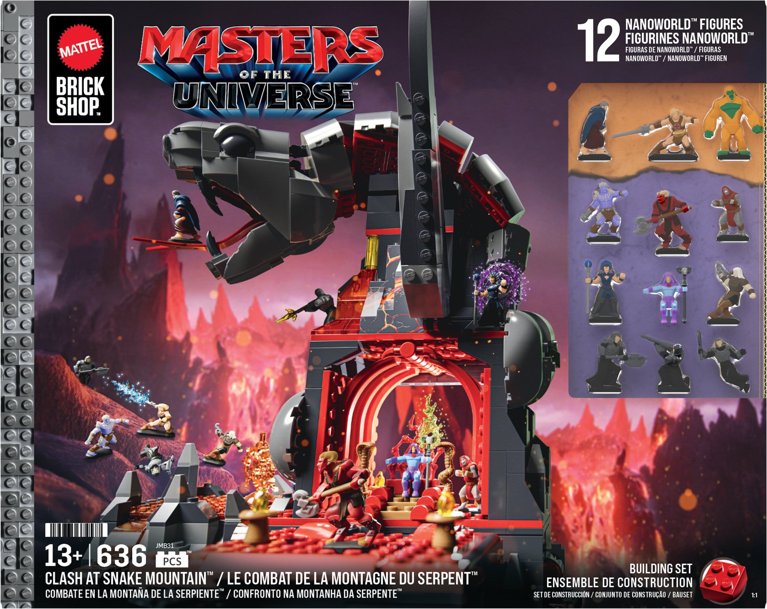 Masters of the Universe Mattel Brick Shop Bauset Snake Mountain