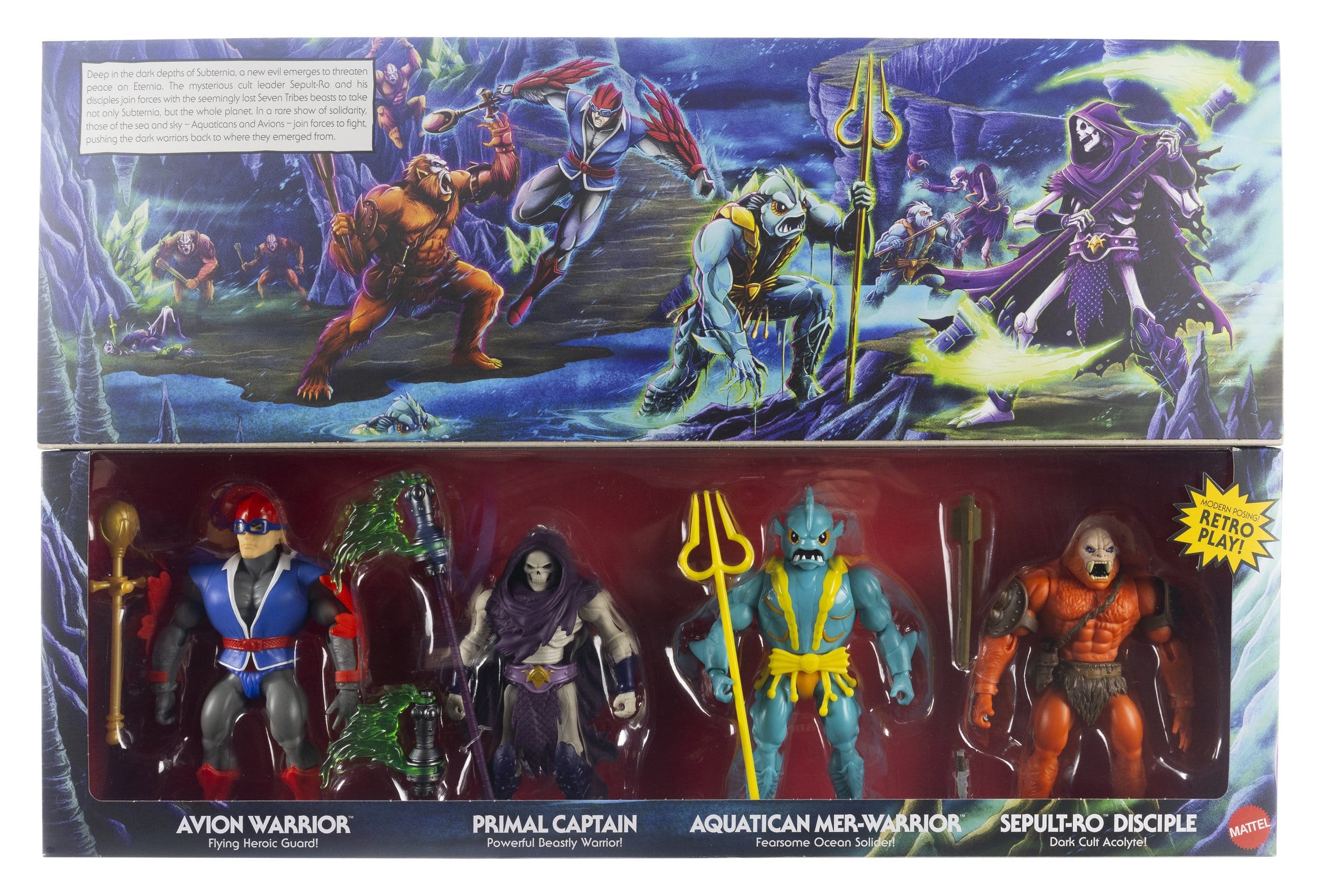 Masters of the Universe Origins Actionfiguren 4er-Pack Battle for Subternia 14 cm