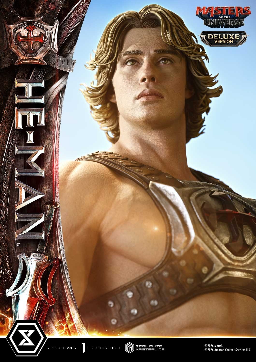 PRE-ORDER: Masters of the Universe (2026 Film) Real Elite Masterline Series Statue 1/3 He-Man Deluxe Version 117 cm