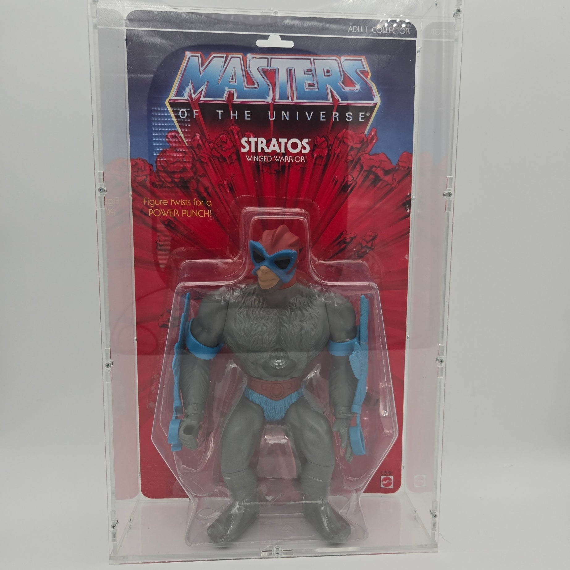 Master of the Universe 12" GIANTS Actionfigur Stratos 2014 *SORA-CASE (Riss)*
