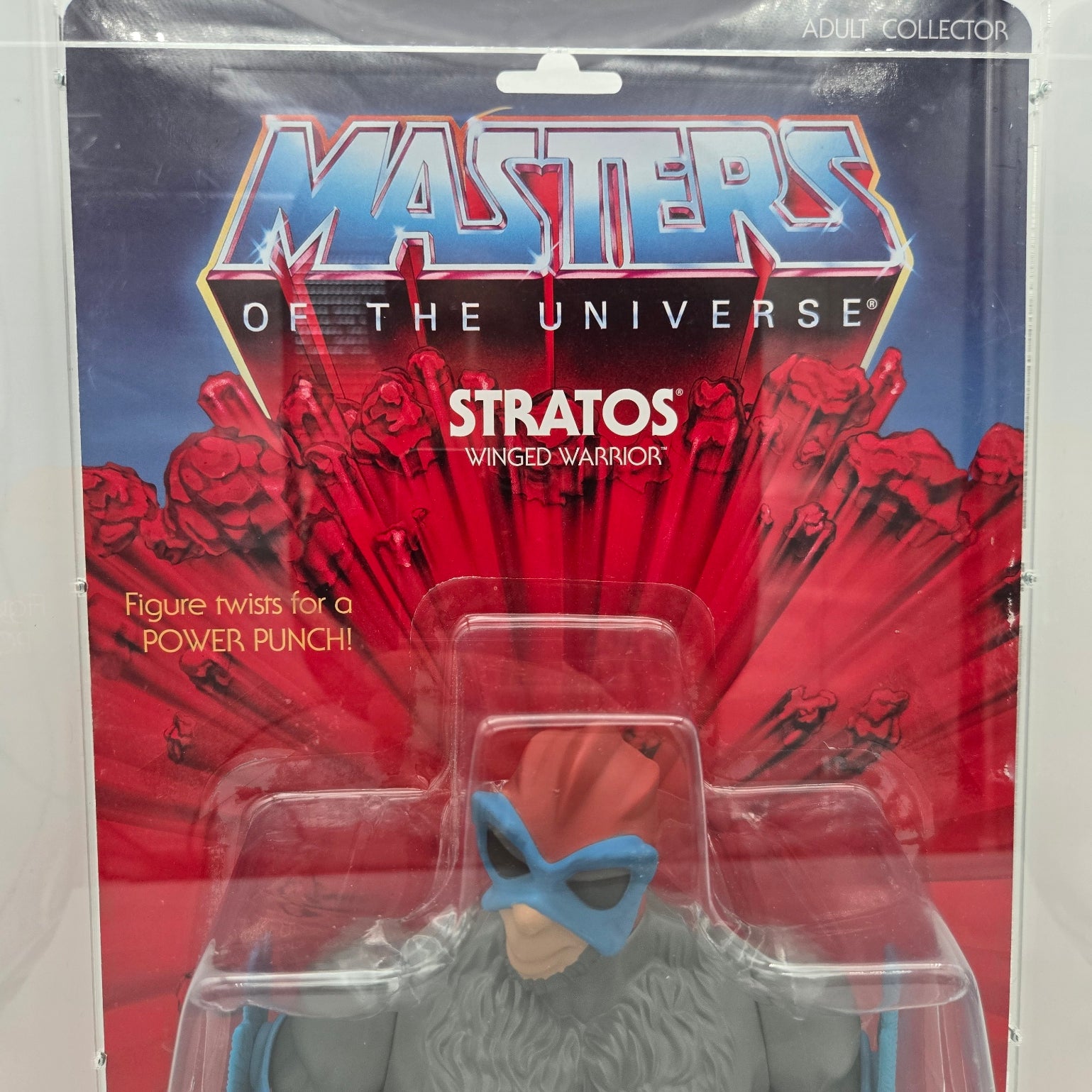 Master of the Universe 12" GIANTS Actionfigur Stratos 2014 *SORA-CASE (Riss)*