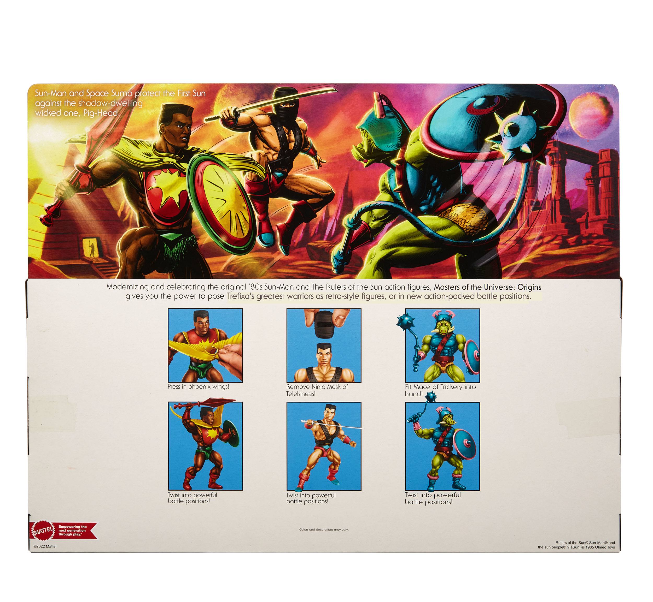 Masters of the Universe Origins Actionfiguren 3er-Pack 2022 Sun-Man and the Rulers of the Sun 14 cm