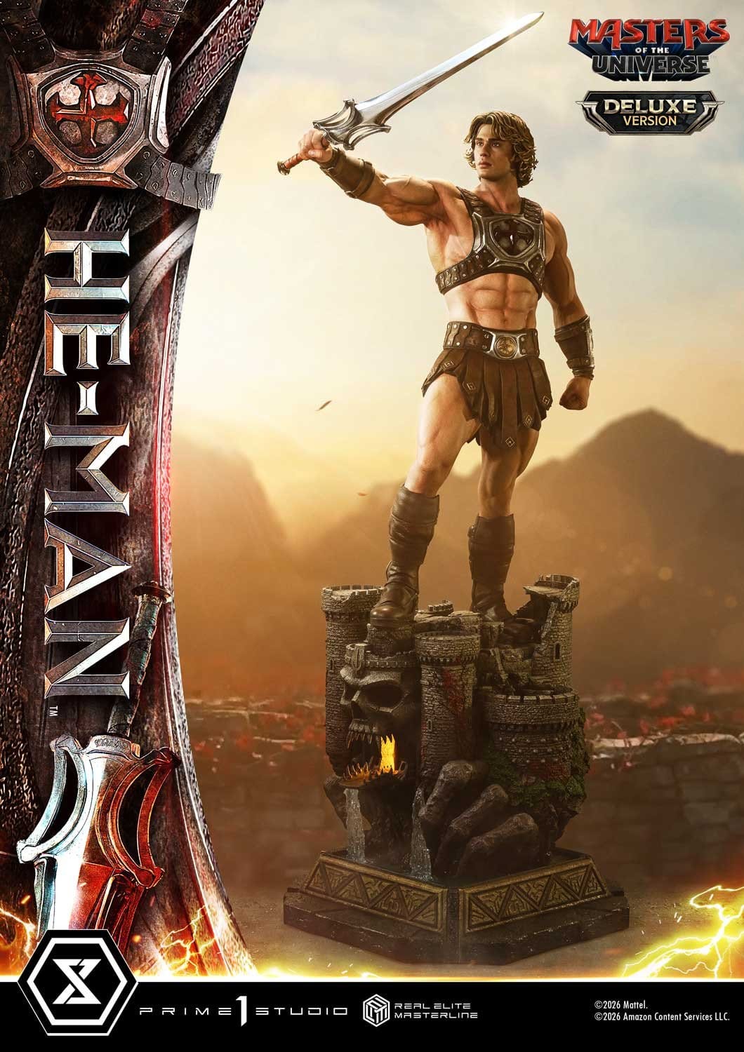PRE-ORDER: Masters of the Universe (2026 Film) Real Elite Masterline Series Statue 1/3 He-Man Deluxe Version 117 cm