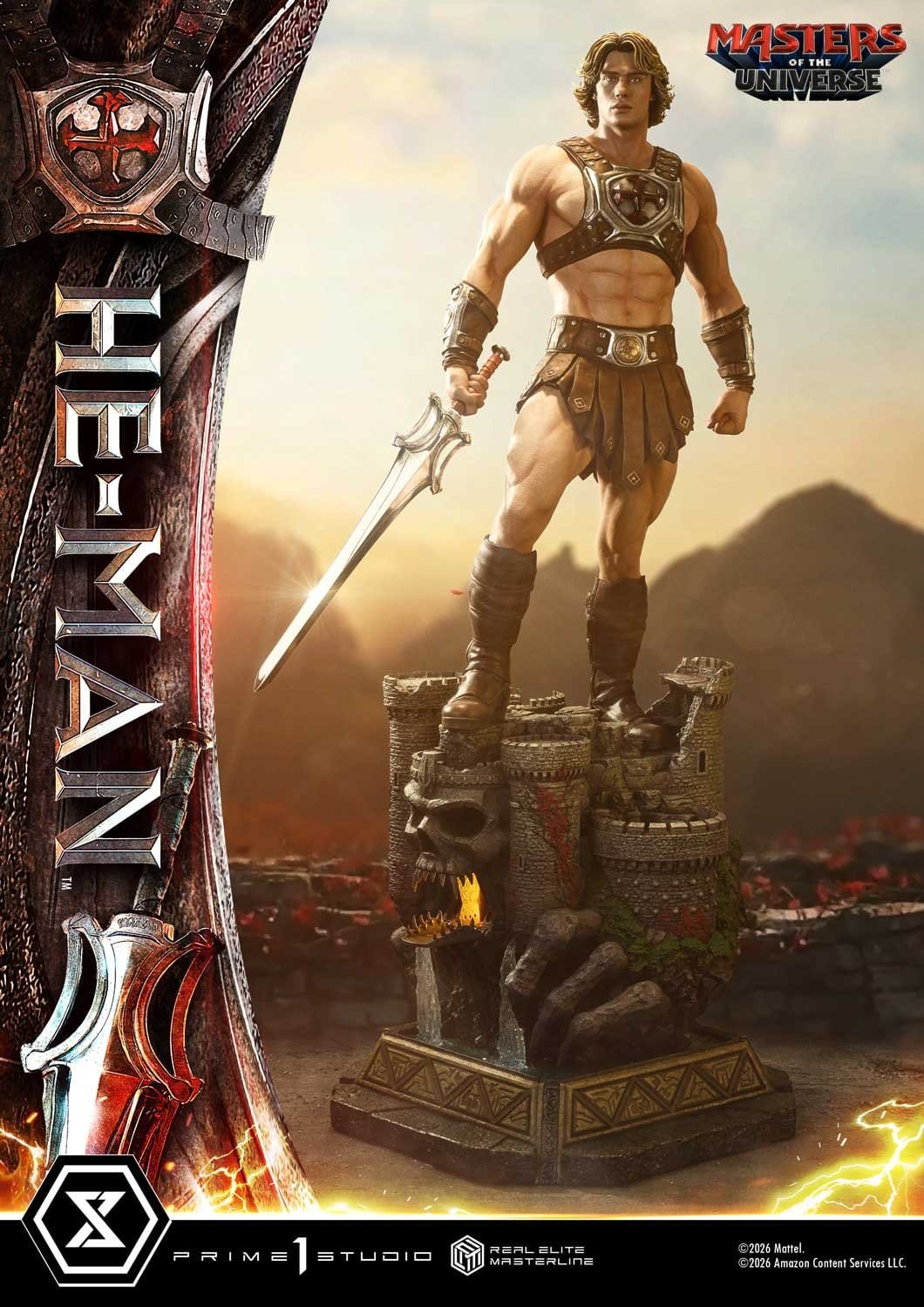 PRE-ORDER: Masters of the Universe (2026 Film) Real Elite Masterline Series Statue 1/3 He-Man Deluxe Version 117 cm