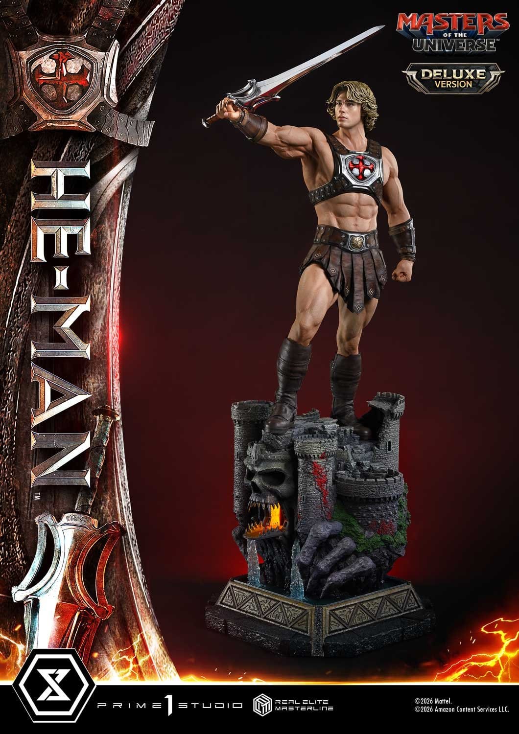 PRE-ORDER: Masters of the Universe (2026 Film) Real Elite Masterline Series Statue 1/3 He-Man Deluxe Version 117 cm