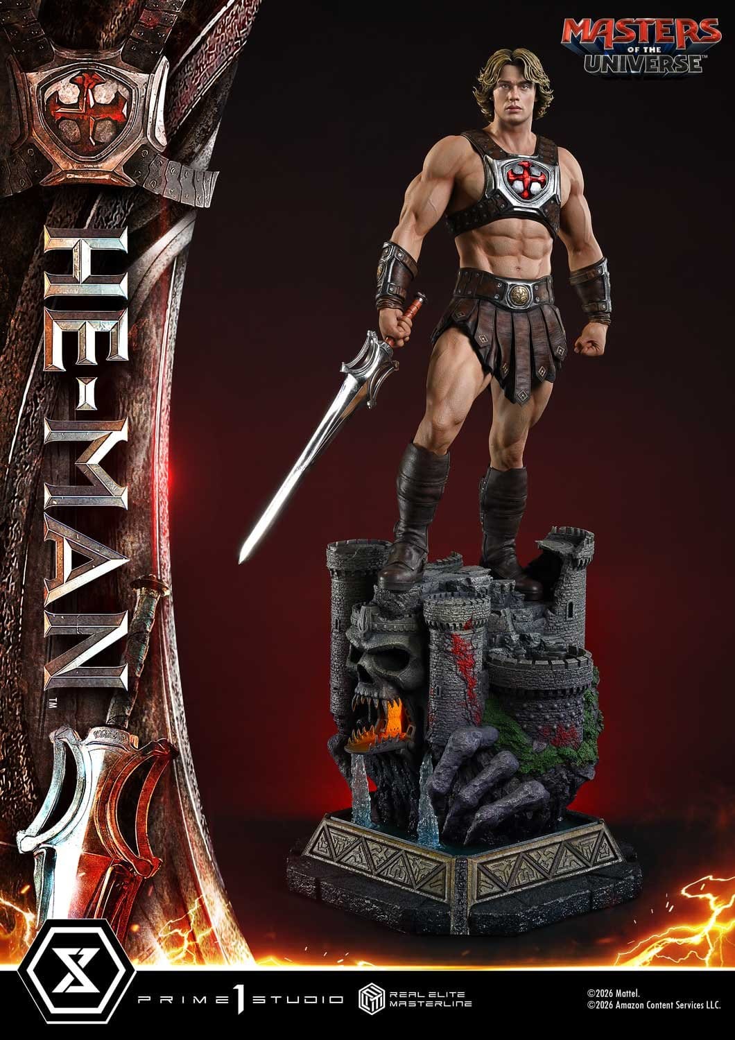 PRE-ORDER: Masters of the Universe (2026 Film) Real Elite Masterline Series Statue 1/3 He-Man Deluxe Version 117 cm