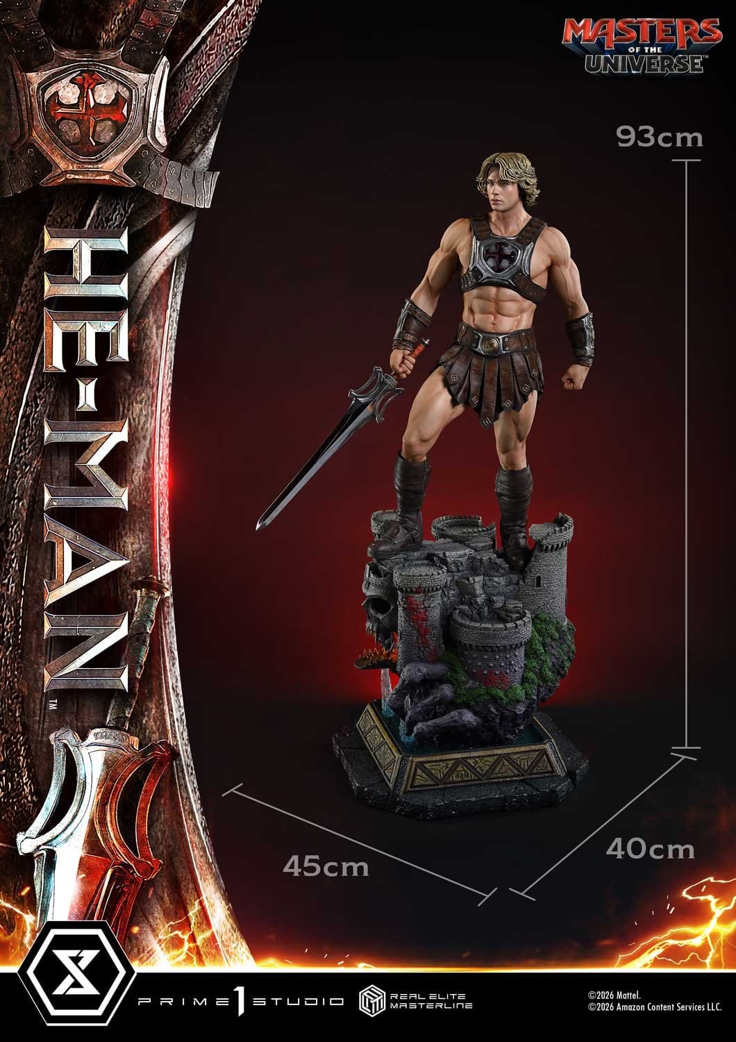 PRE-ORDER: Masters of the Universe (2026 Film) Real Elite Masterline Series Statue 1/3 He-Man Deluxe Version 117 cm