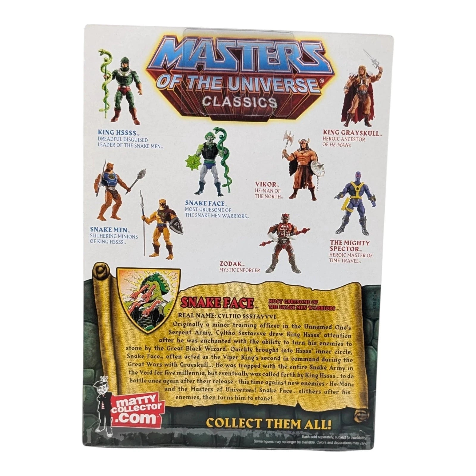 Masters of the Universe Classics Snake Face 2013 He-Man RAR MOTU